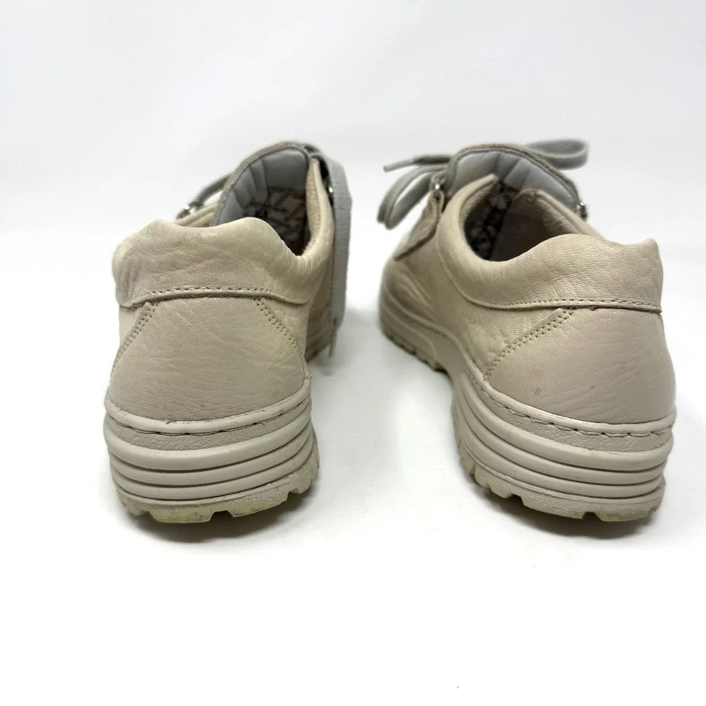 Mephisto Trampolins Air-Relax Beige Leather Walking Shoes Womens 8 US 5.5 EUR